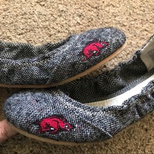 Primus Arkansas Razorback Ballet Flats EUC Size 9